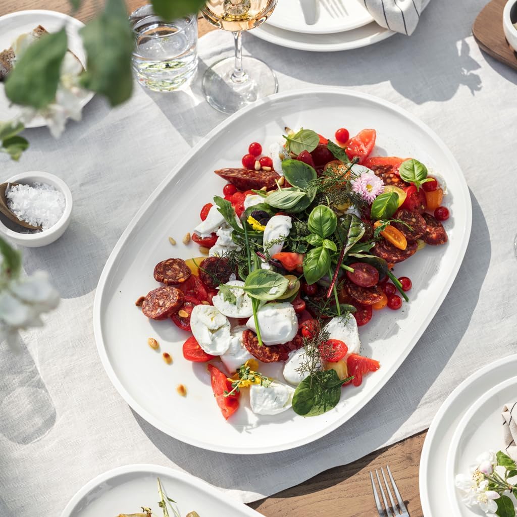 Villeroy & Boch Artesano Original Oval Fish Plate, 17x11.75 in, Premium Porcelain, White