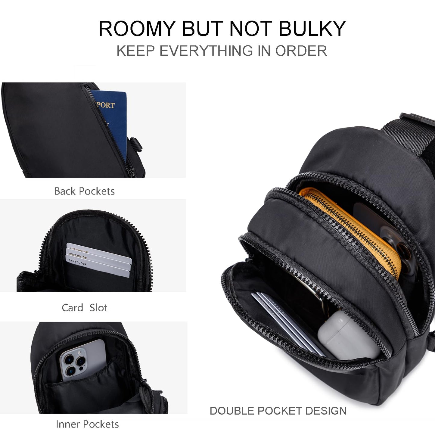 ONLYSIEM Small Initial Crossbody Bag for Girls, Cute Trendy Travel Sling Fanny Pack for Women, Birthday Gifts for Teens