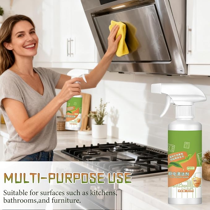 Fly Cleanse Natural Enzyme Formula to Household Appliances,Fly Clease Multi-Purpose Cleaner, Natural Enzyme Formula for Household Appliances, Multi-Purpose Cleaner for Hood, Oven, Stove & More