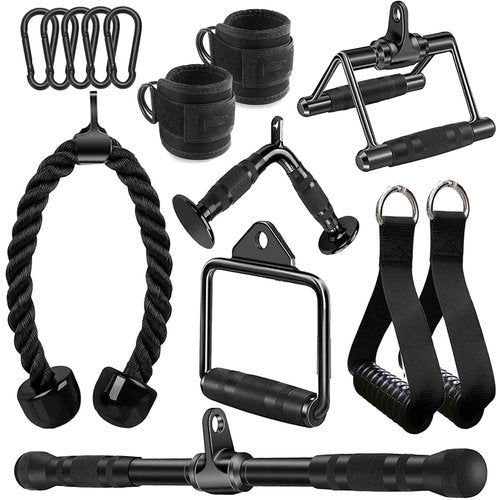 WNOEY Solid Cable Machine Attachment, Cable Attachments for Gym, Gym Cable Attachments, Cable Machine Attachments Set