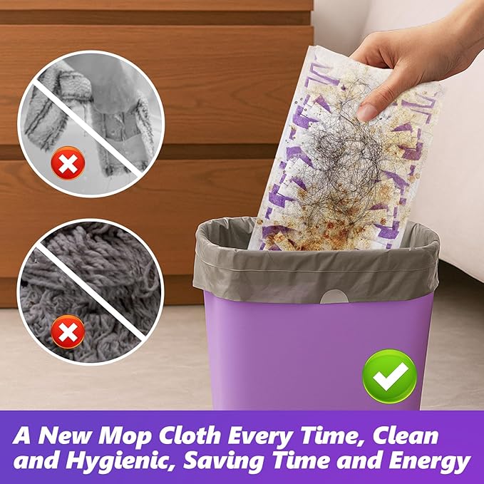 Mop Pads Refill for Swiffer WetJet: 10 PCS Disposable Pad for Hardwood Muilt-Surface Floor Cleaning - Heavy Duty Refills Absorb & Lock Stains