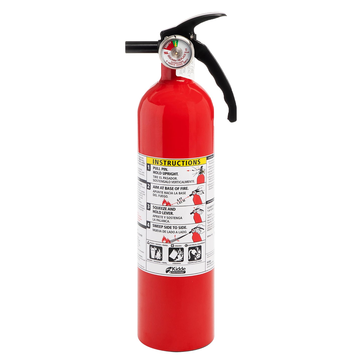 Kidde Smoke & Carbon Monoxide Detector 10-Year Battery with Kidde 1A10BC Fire Extinguisher 2 Pack Home Safety Bundle