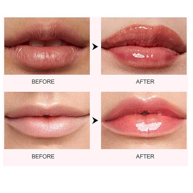 3 Colors Lip Plumping Booster, Spicy Lip Plumper Gloss Lip Plumping Oil, Ultra-Hydrating Nourishing Plump and Pout Lip Plumper, Glossy Finish Fuller Natural Lip Makeup Christmas Day Gifts-01#02#06#