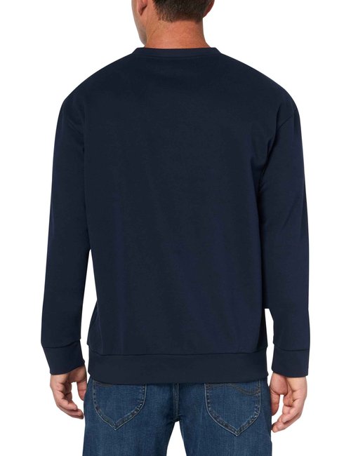 HUGO Stacked Logo Cotton Blend Crewneck Sweatshirt, blueberry blue, XXL