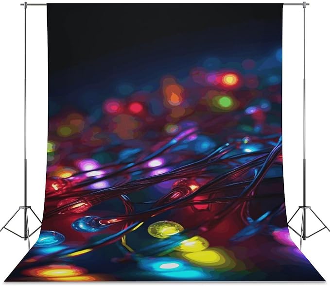 Many Colored Lights Backdrop Background for Photography High Density Polyester Fabric Background Banner Seamless Photo Boo...
