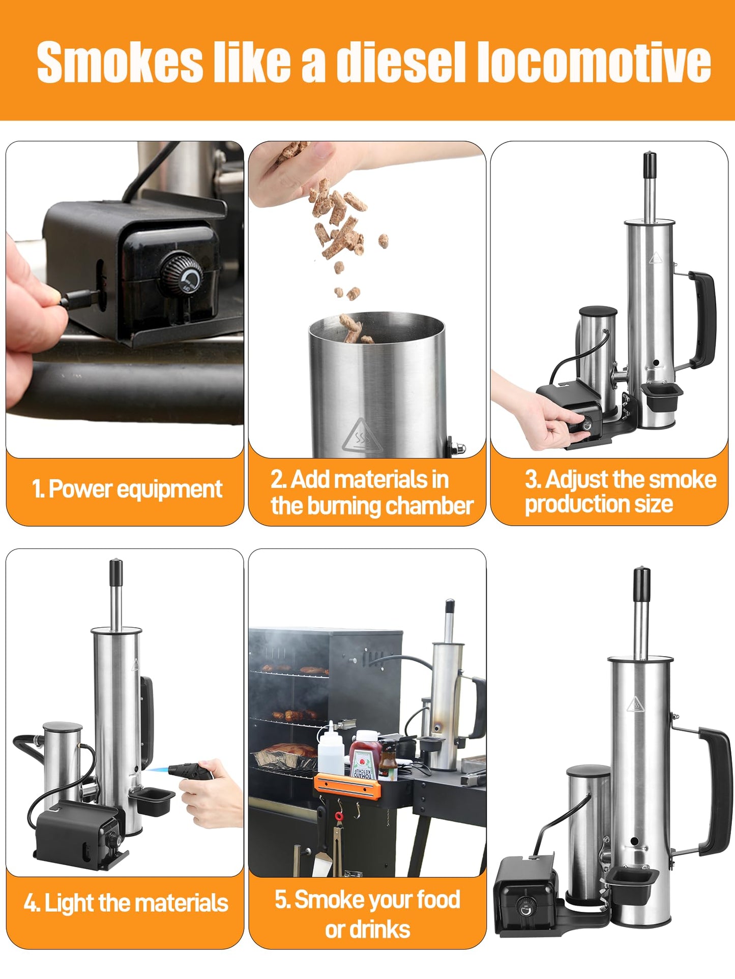2026 Advanced Cold Smoke Generator, Tube for Pellet Smoker Upgrade, Smoker Attachment for Gas Grilling, Portable Cordless Electric, Hot or Cold Smoking: Fits Weber, Traeger, Pit Boss, East Oak ect...
