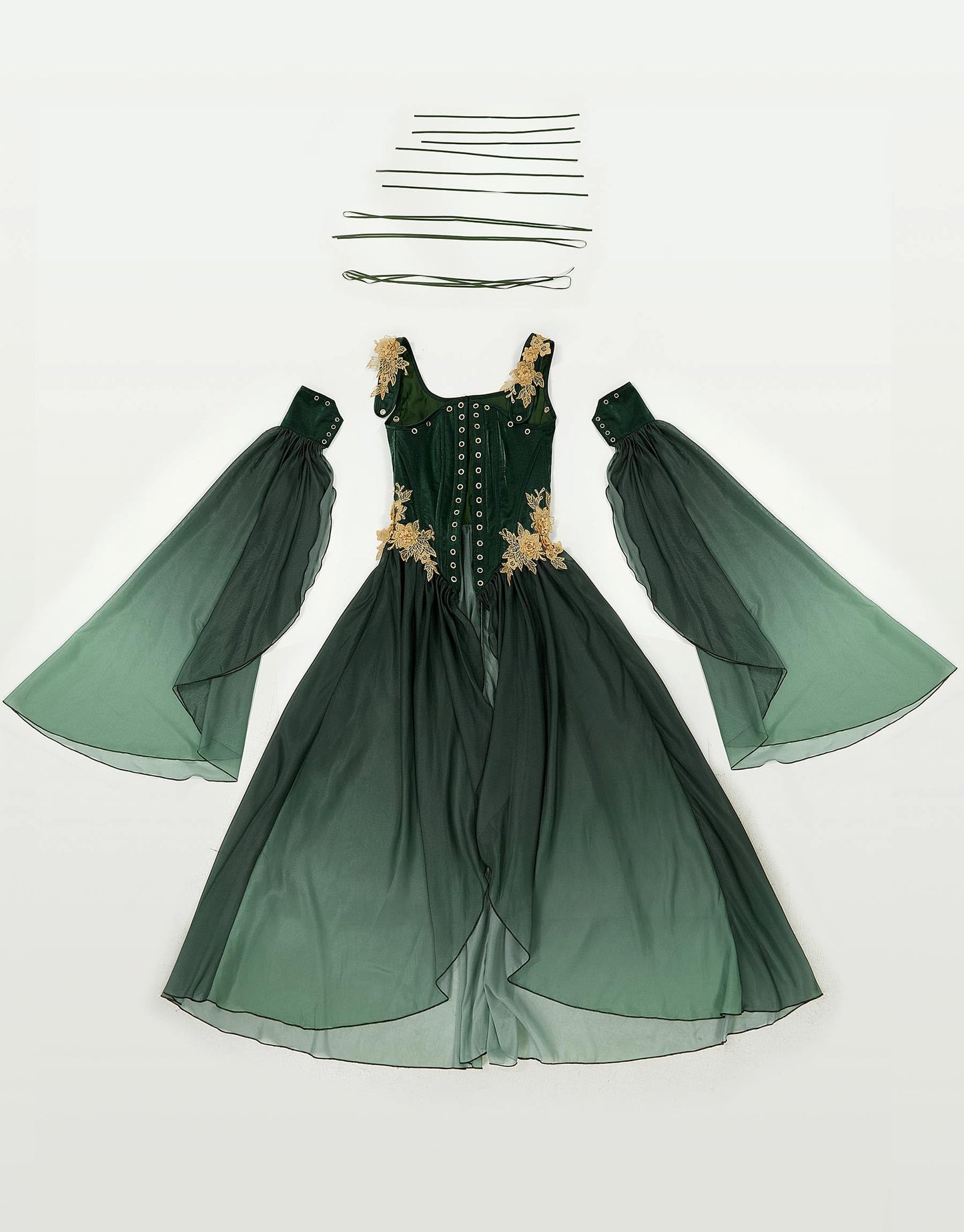 daizbella Renaissance Costume Women Ren Faire Dress Outer Garment Elf Costume for Women(Underskirt Not Included)