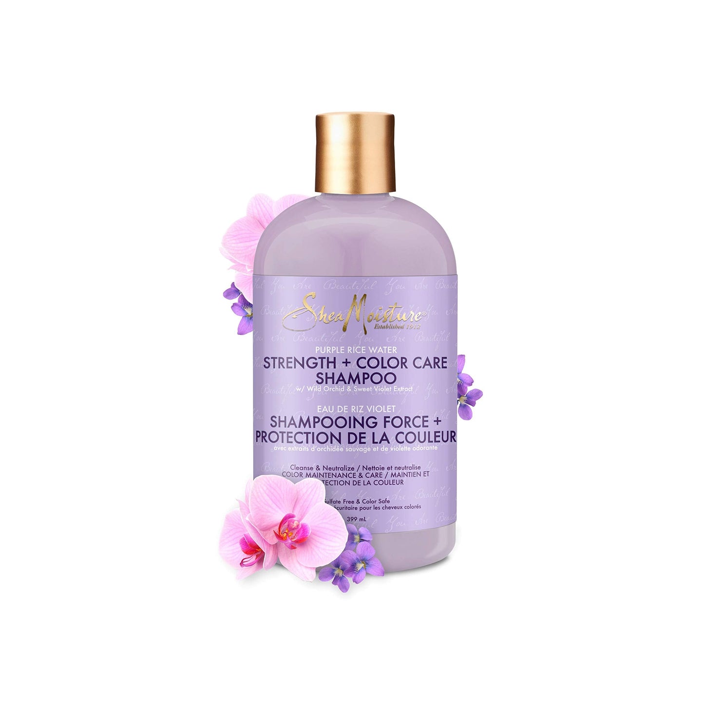 SheaMoisture Purple Rice Water Strength + Color Care Shampoo for Damaged Hair 13.5 fl ounce