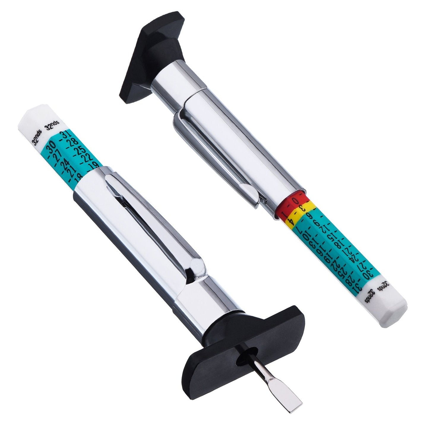 Xuhal 20 Packs Tyre Tread Depth Gauge Color Coded Tire Depth Gauge Tool Tire Tread Accurate Measurement Tools