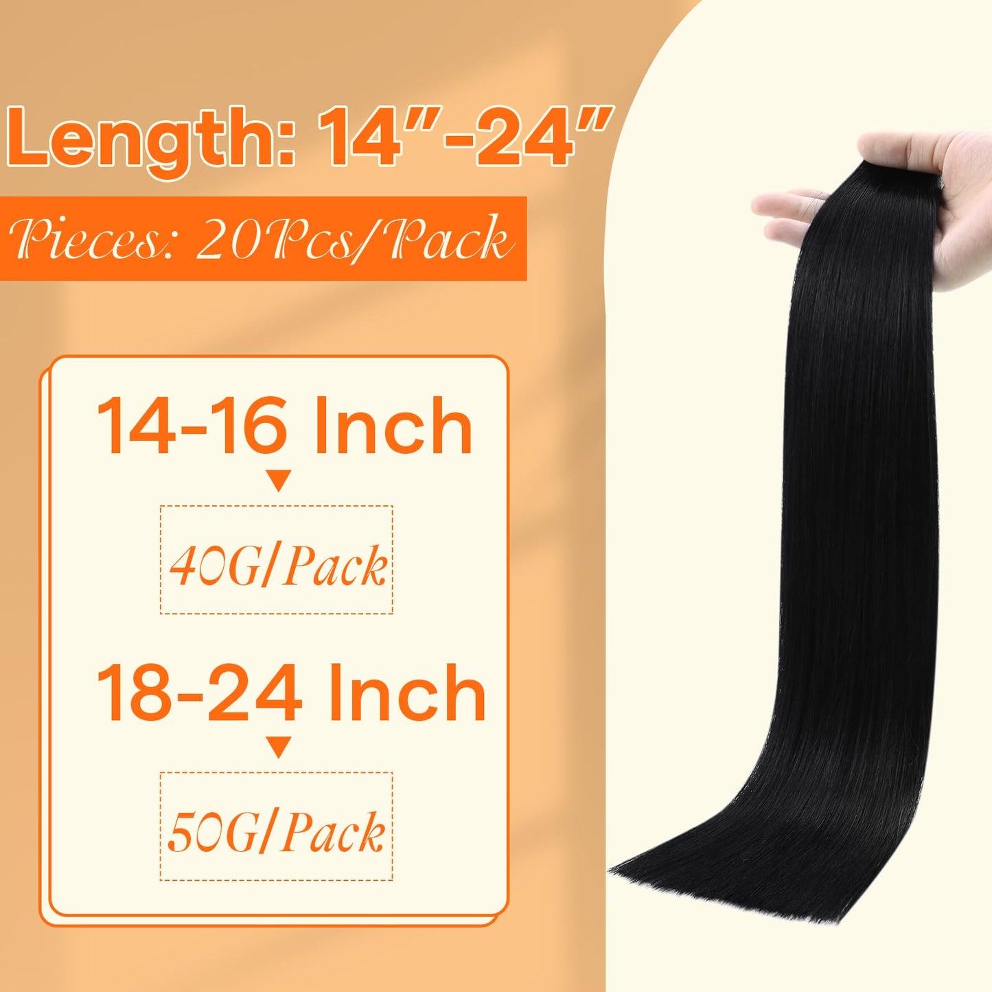 Full Shine Remy Tape in Extensions Color 1 Black Injection Machine Tape in Remy Hair Extensions 24 Inch Invisible Injected Real