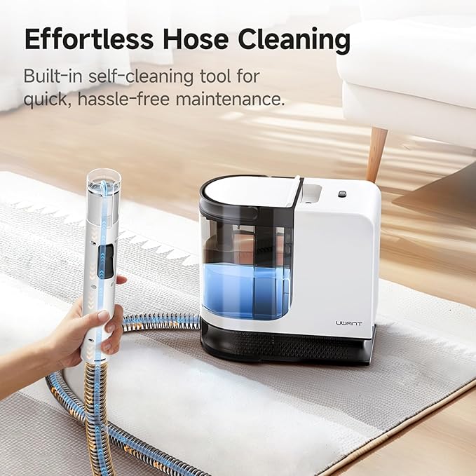 uwant Carpet Cleaner Machine 18Kpa Powerful Suction Upholstery Cleaner for Pet, Portable Carpet Cleaner with Cleaning&Self-Cleaning Tools for Car, Couch, Rug, Sofa, Furniture