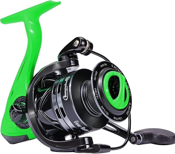 Sougayilang Fishing Reel, 5.2:1 High Speed Spinning Reel, Lightweight 11+1BB Ultra Smooth for Saltwater or Freshwater,100...