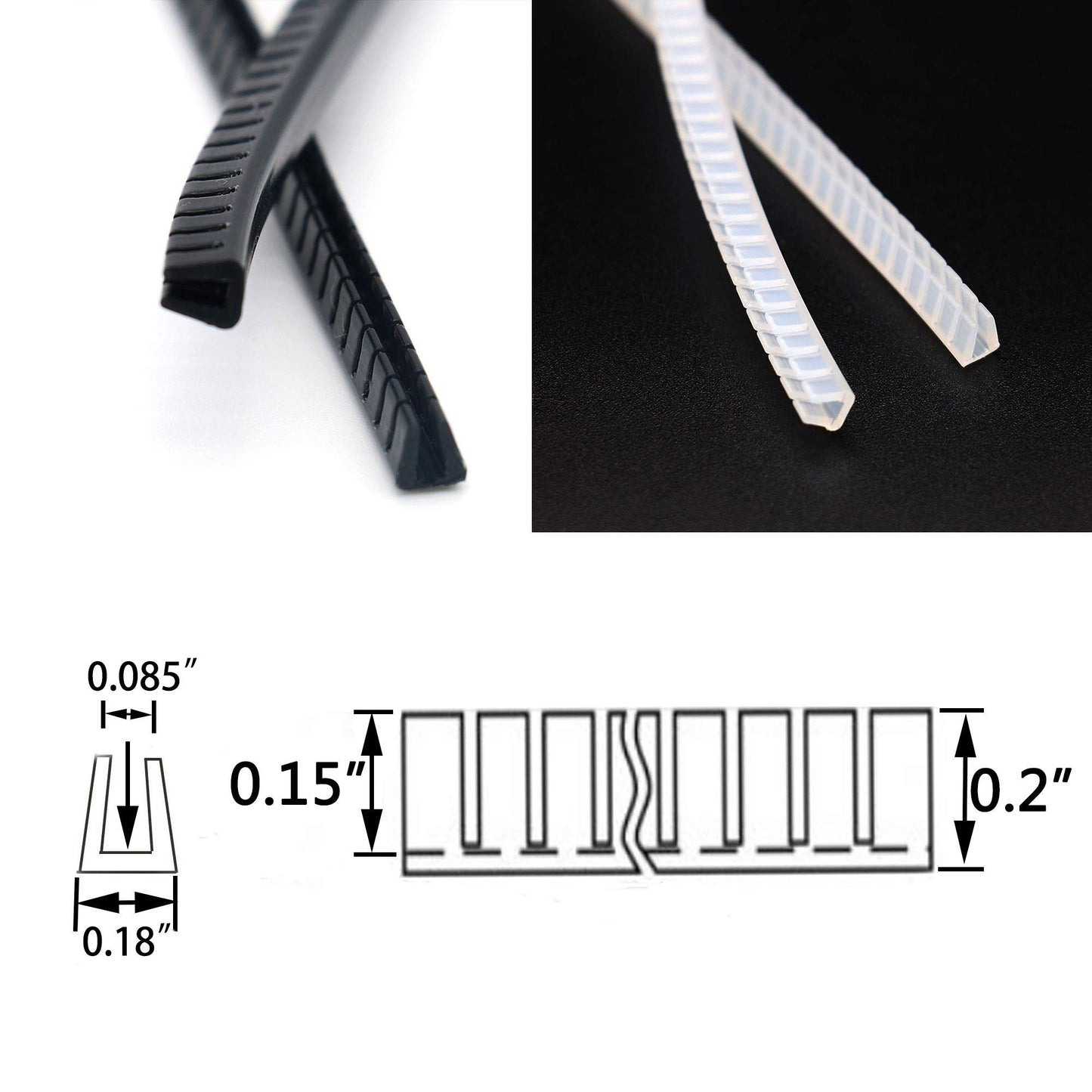 Tueascallk Flexible Sharp And Rough Edge Trim Protector, Push-In Edge Shield For Steel Panels, Wood Panels, Glass And Plastic Pa