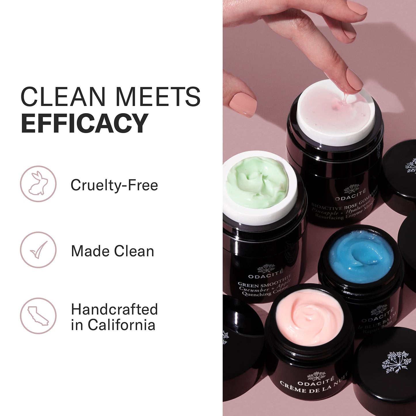 Odacit   Facial Cleanser with Foam - Black Mint Activated Charcoal & Rhassoul Clay Glow Recipe - Facial Moisturizer with Deep Cl