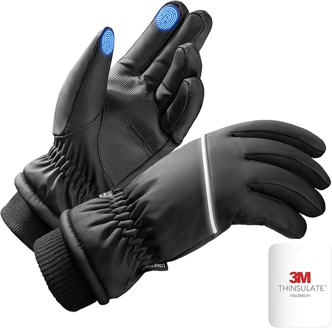 UMEWARM Winter Gloves Men Women Made with 3M Insulation, -20℉ GEANI-TEX Waterproof & Windproof Gloves for Cold Weather