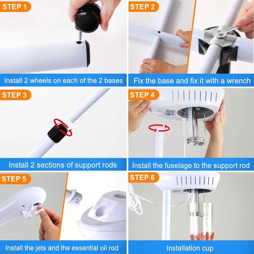 Chetunju Professional Facial Steamer for Atomization Humidifier Atomizer, Adjustable Height and Angle, Face Steamer Clean Skin Firming Pores and Moisturizing Suitable for a Beauty, Spa, at Home