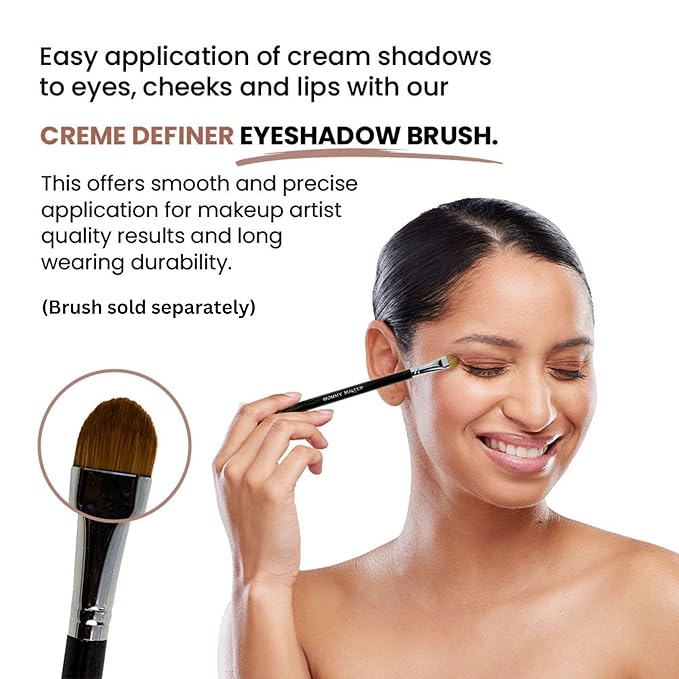 Mommy Makeup Any Wear Creme Eyeshadow - Waterproof, Crease-Proof, Long Lasting, High Pigment, Oil-free - Cream to Powder for Eyes, Cheeks & Lips (Cameo)