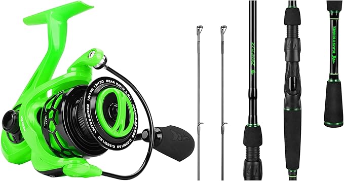 KastKing Zephyr Spinning Reel Green Size 3000 & 7' ML & M Spinning Rod Combo