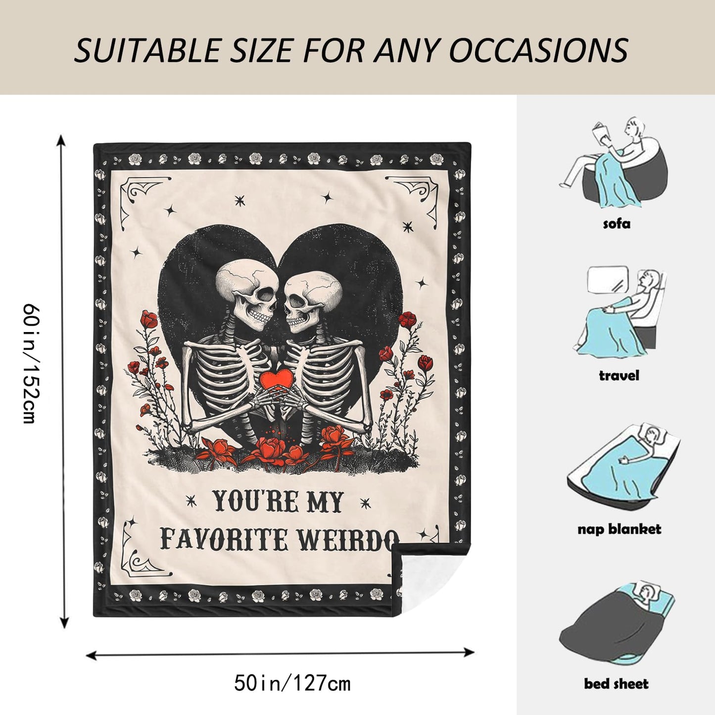 Henazin Gifts for Her/Him, Gifts for Couples Blankets 60"X50", Birthday Gift for Boyfriend Girlfriend, Anniversary Wedding Gift for Couple Wife Husband, Romantic I Love You Gifts for Her/Him