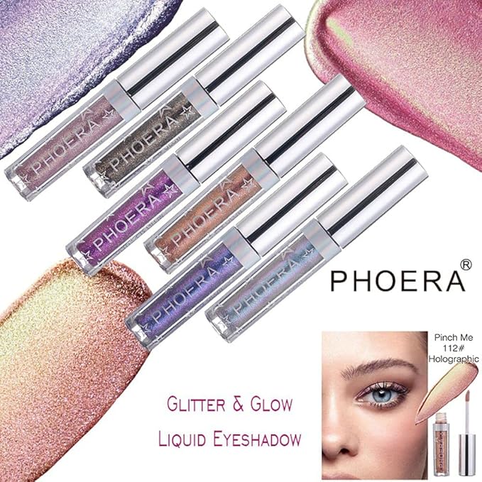 Glitter Eyeshadow，Makeup For Eyes Liquid Shimmer Sparkle Glow Light Colors Pencil Stick Shiny Long Lasting Waterproof Shining Eye Shadow Sets Metallic Pigments Metals Gloss Sparkling Pen Kit (A110)