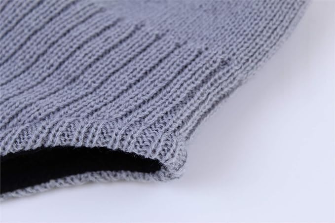 Connectyle Men's Knit Winter Hat with Ear Flaps Fleece Lined Beanie Warm Knitted Skull Cap Beanies Watch Hat