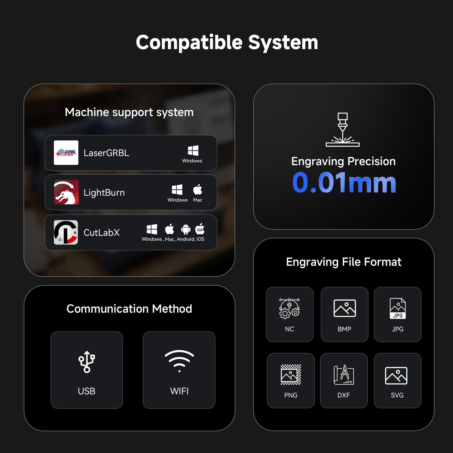 Artilume U1 Laser Engraver 3000mW, Laser Engraving Machine, WiFi, 0.01mm Precision, Large Working Area 150 * 200mm for Wood Leather Acrylic and More, Best for Beginners Small Business