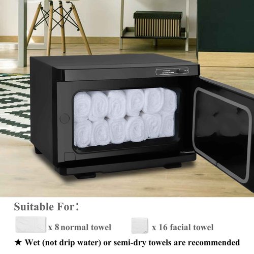Chetunju Towel Warmer,Towel Steamer for Facial, Professional Spa Hot Towel Warmer 8L, Small Towel Warmer Cabinet, Towel Warmer for Facial caddy for Salon,Spa, Massage Use(*black)