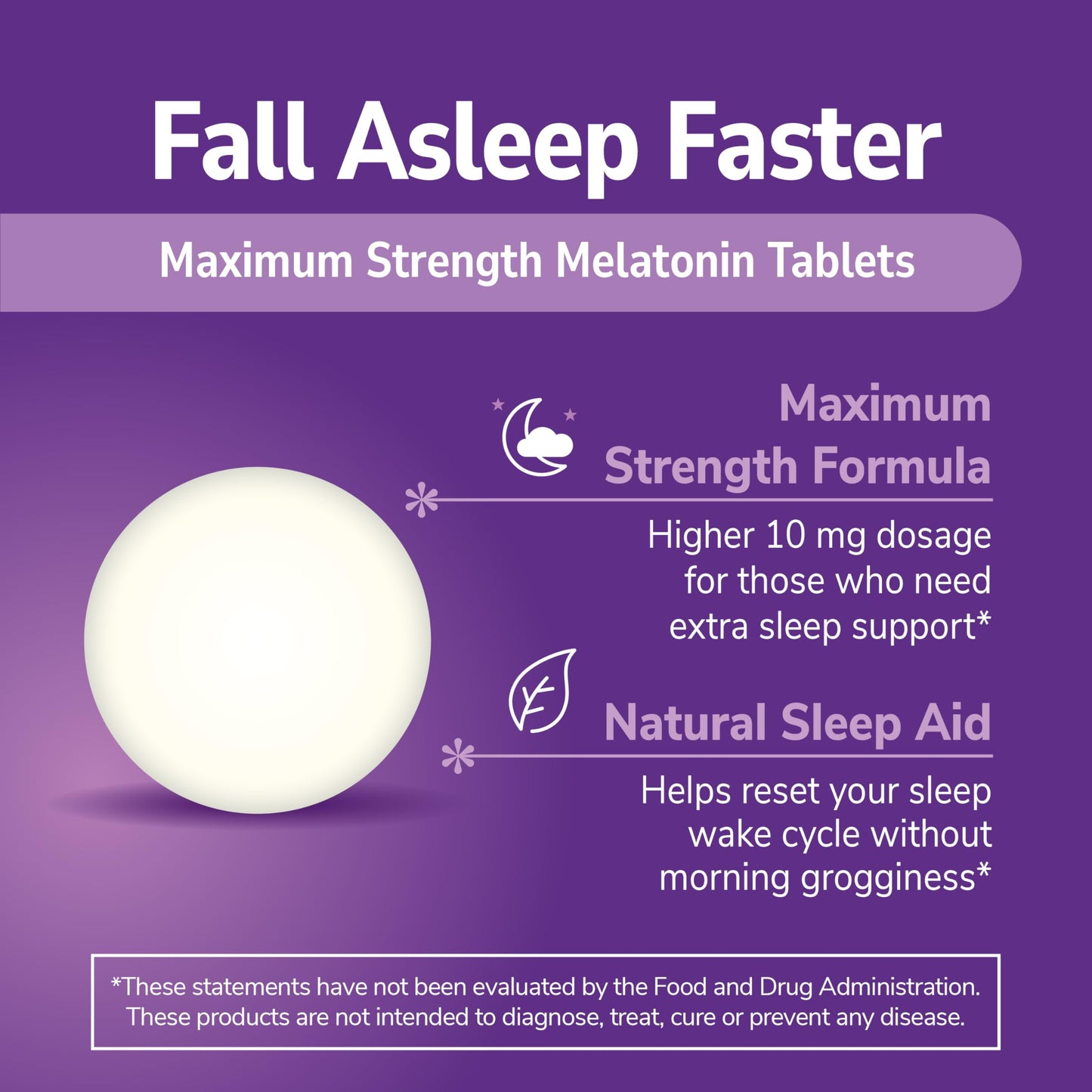 21st Century, Melatonin Quick Dissolve Tablets 10 mg, White, Cherry, 120 Count
