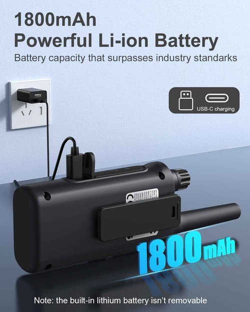 NXGKET Walkie Talkies Long Rang for Adults NOAA Weather Alerts Scan, Rechargeable Walkie Talkies 2 Way Radio 22 Channel 6 Pack with 1800mAh Li-ion Battery USB-c Cable Hiking Accessories Camping Gear