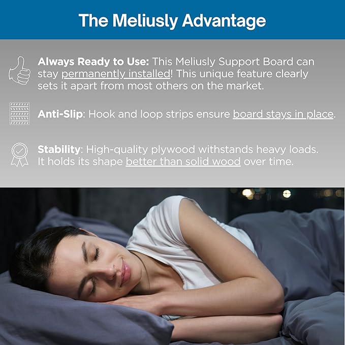 Meliusly Permanently Installed Sleeper Sofa Support Board (Queen Size - Patent Pending) Reinforced Wood Sofa Bed Support, Pull Out Couch Mattress Board, Sleeper Bar Shield, SleeperSaver