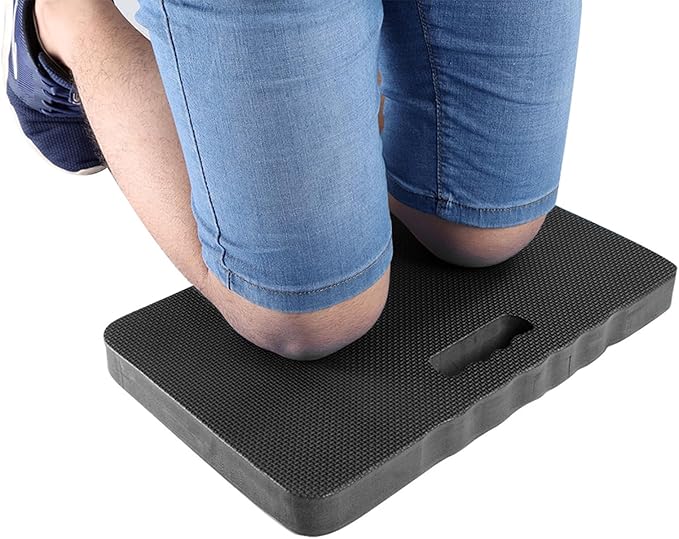 equlup Extra Thick Kneeling Pad, Soft Foam Knee Cushioning Large Foam Kneeler Mat for Knee, 17.7 x 11 x 1.5 in Gardening Auto Repair Knee Cushioning, Black