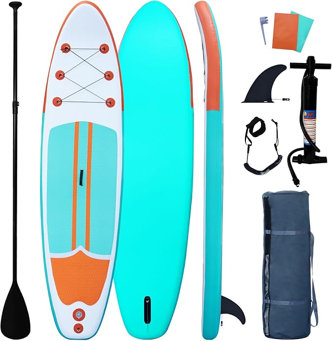 XHYCPY Inflatable Paddle Boards Stand Up Paddleboard Wide Stable with Premium SUP Paddle Board Accessories for All Skill L...