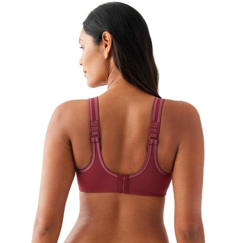 Wacoal Women's Full Support Underwire Sport Bra, Cordovan, 34G
