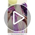FECEDY 2pcs 3ft x 8.3ft Shiny Corlorful Metallic Tinsel Foil Fringe Curtains Photo Booth Props for Engagement Bridal Showe...