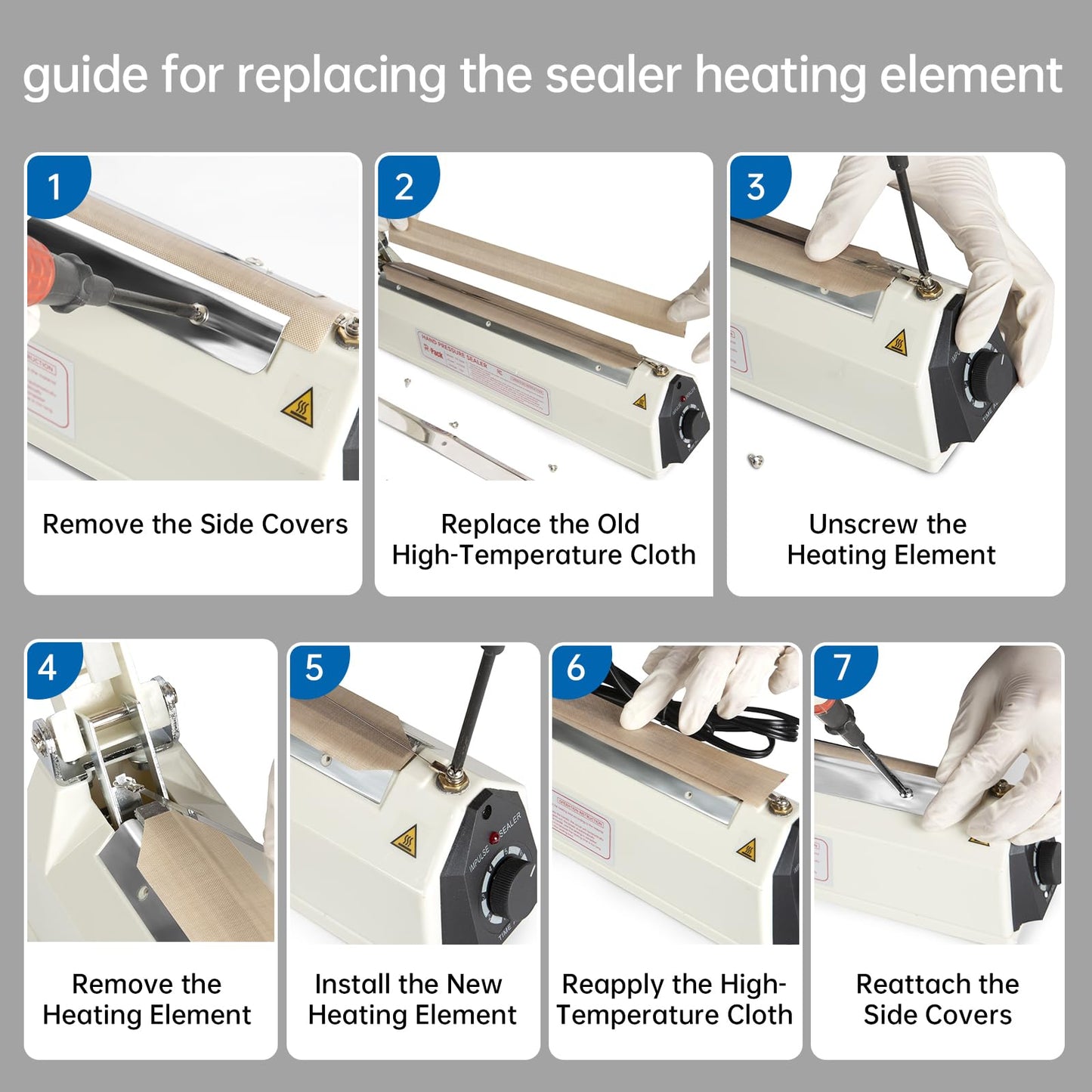 R-PACK Impulse Sealer Heat Wire Element Strip - 24in Sealing Replacement Heating Wires for Sealing Machines (Sealing width : 3mm)