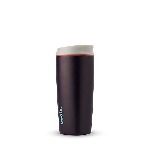 Owala SmoothSip Insulated Stainless Steel Coffee Tumbler, Reusable Iced Coffee Cup, Hot Coffee Travel Mug, BPA Free, 20 o...