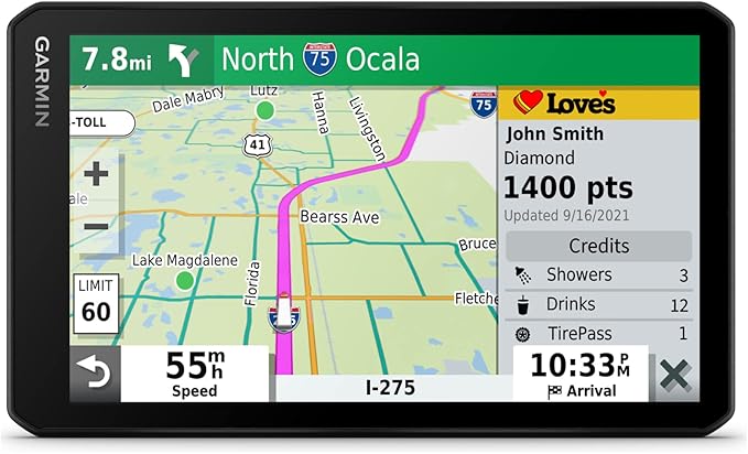 Garmin dēzlCam™ OTR710, Large, Easy-to-Read 7” GPS Truck Navigator, Built-in Dash Cam, Automatic Incident Detection, Custo...