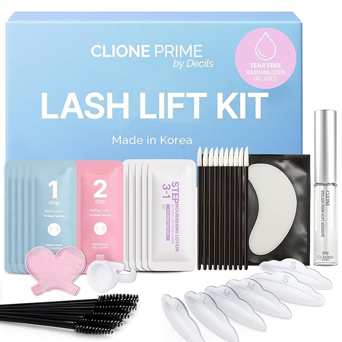Korean Lash Lift Kit - 5 Sets At Home Eyelash Perm Kit with Upgraded Glue, Eyelash Lift Kit, DIY Lash Perm Easy for Beginn...