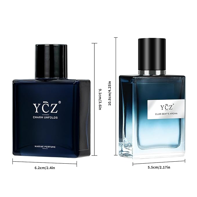 Ycz Eau de Parfum Ocean Club Perfume Set, 1.7oz Bottle Premium Men's Paefum, Long Lasting Woody Citrus Scent, is Perfect for Holiday Gifts, Dates, Everyday Life, and Parties, Christmas Gifts Ideal