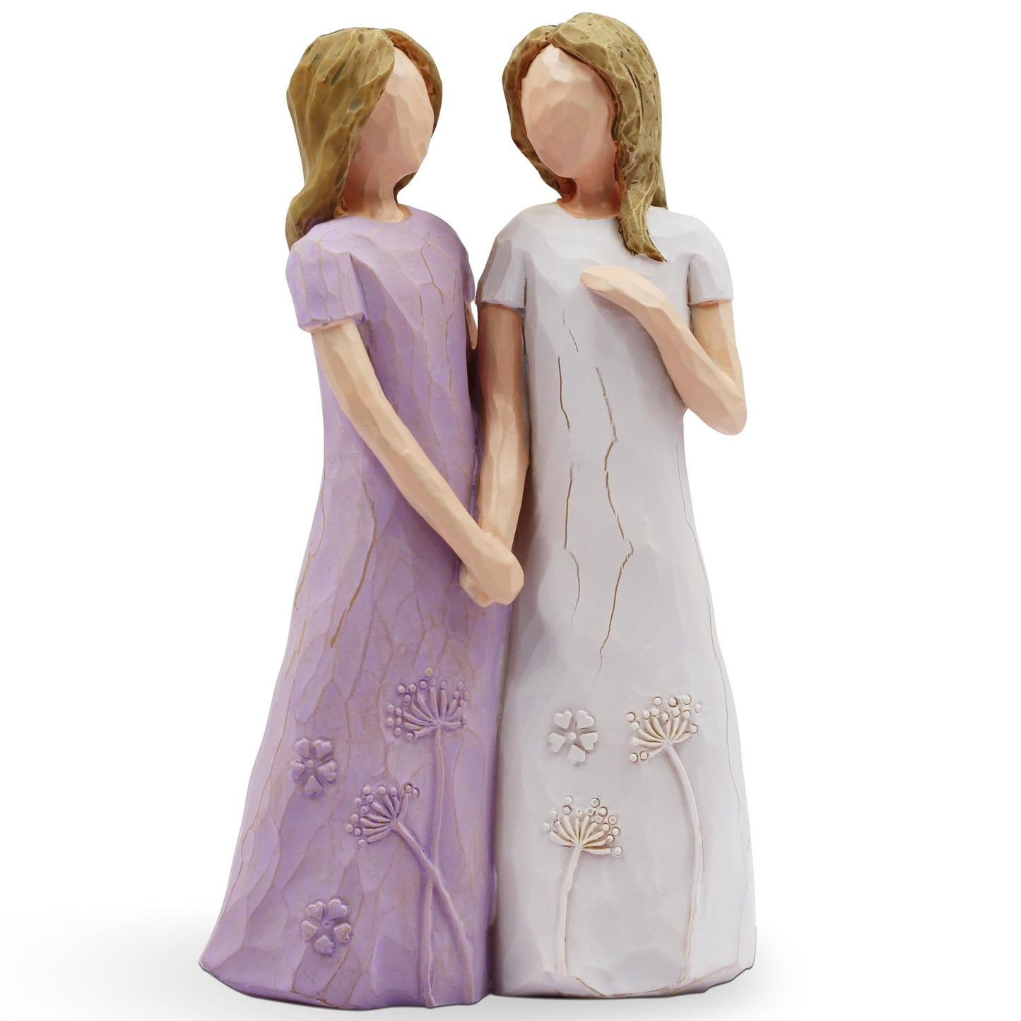 Sisters Gifts from Sister - Sister Birthday Gift Ideas, Sister Gifts, Gifts for Sister, Soul Sister Gifts for Women, Big Sister Gift - My Sister My Friend Walk with Me - Sister Gift Statues (Purple)