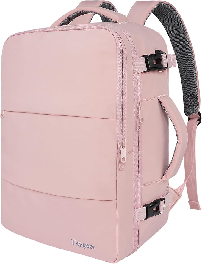 Taygeer Travel Backpack for Women, Carry On Backpack with USB Charging Port & Shoe Pouch, TSA 15.6inch Laptop Mochila Flig...