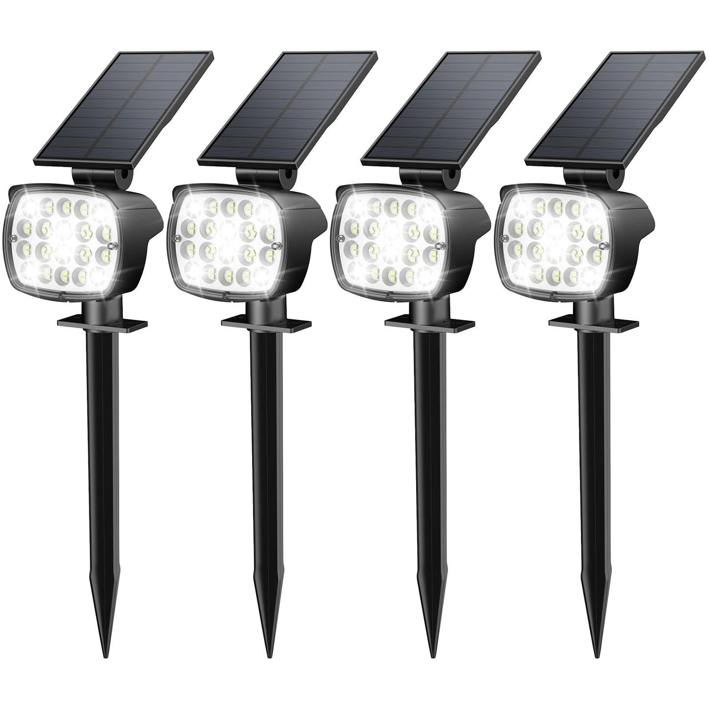 Kaxiida Solar Lights Outdoor Waterproof - 2025 Upgrade 3 Level Ultra Bright Spot Lights Uplights, LED Landscape Spotlight for Tree, Pathway, Wall, Adjustable Solar Panel Auto On/Off