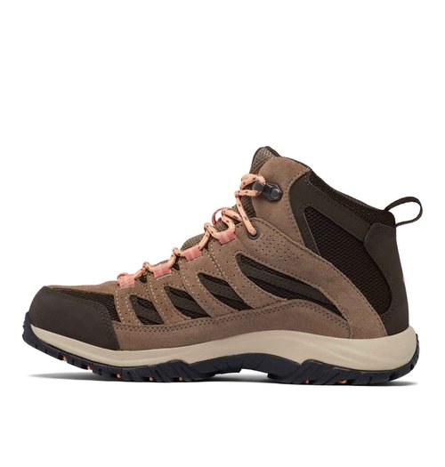 Columbia Womens Crestwood Mid Waterproof, Cordovan/Mud, 6.5