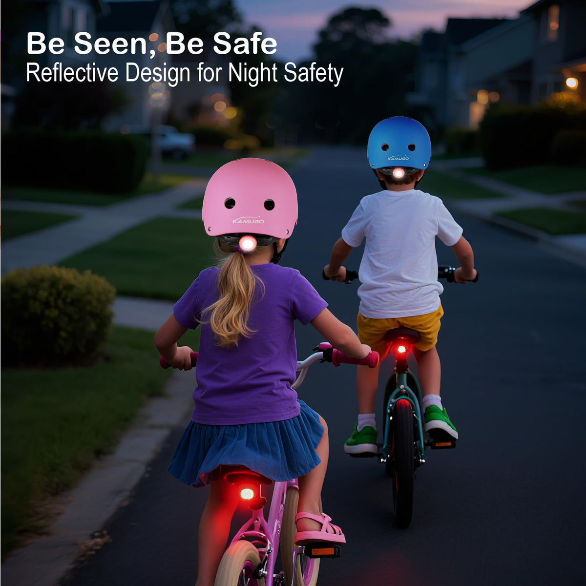 KAMUGO Toddler Bike Helmet, Kids Helmet for Girls Boys Ages 2-8 Years,Toddler Adjustable Helmet Suitable for Bicycle Skating Scooter Multi-Sports