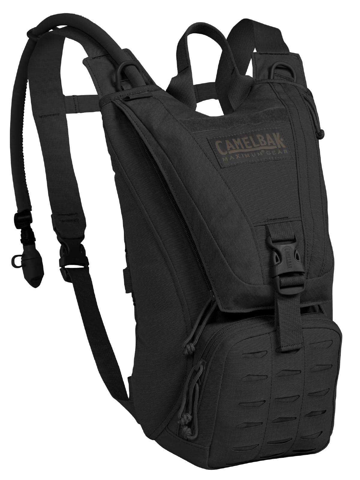 CamelBak Ambush Tactical Hydration Backpack, Low‑Profile MOLLE Design with 100oz Mil‑Spec Crux Reservoir, Black 2.0
