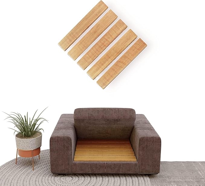 Trustic Armchair Cushion Support for Sagging Seat [ 21 x 22], Chair Saver, Sag Away Solution, Under Cushion Adjustable Bamboo Board Inserts, Heavy Duty, Extra Sturdy, and Thick 0.47"