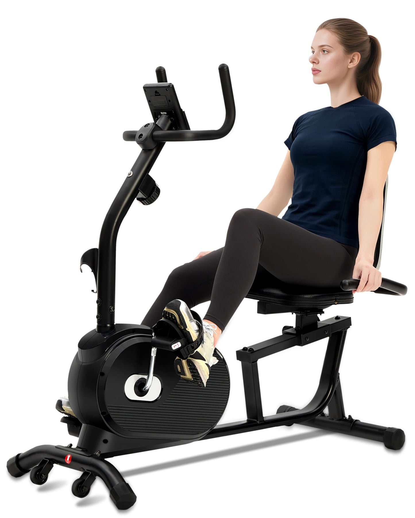 ECHANFIT Recumbent Exercise Bike for Home - 380LBS Weight Capacity, Exercise Bike with Smart Workout APP, 16-Level Magnetic Resistance, LCD Display, Comfortable Seat