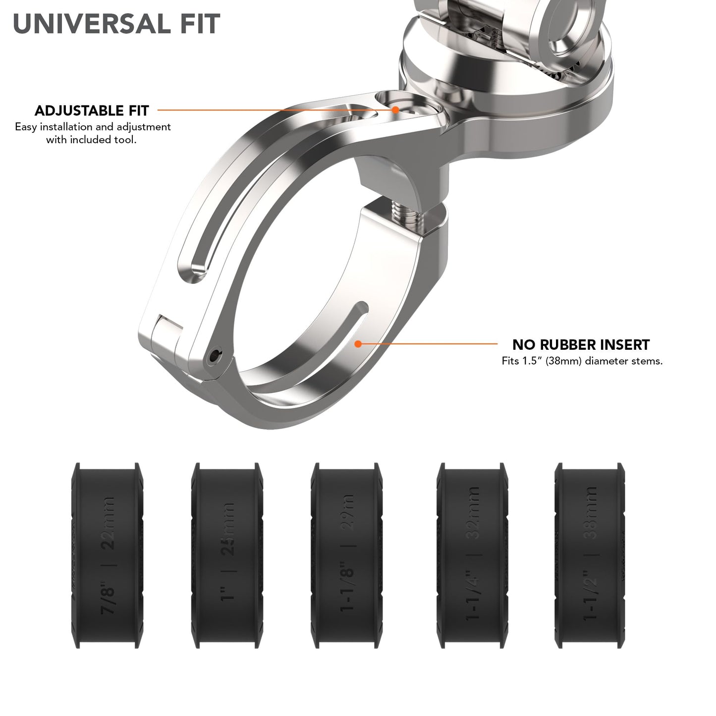 Rokform - Motorcycle Handlebar Phone Mount, Mounts To Any Handlebar From 7/8 To 1.5 (22.2Mm-38.1Mm), Secures Using Roklock Twist