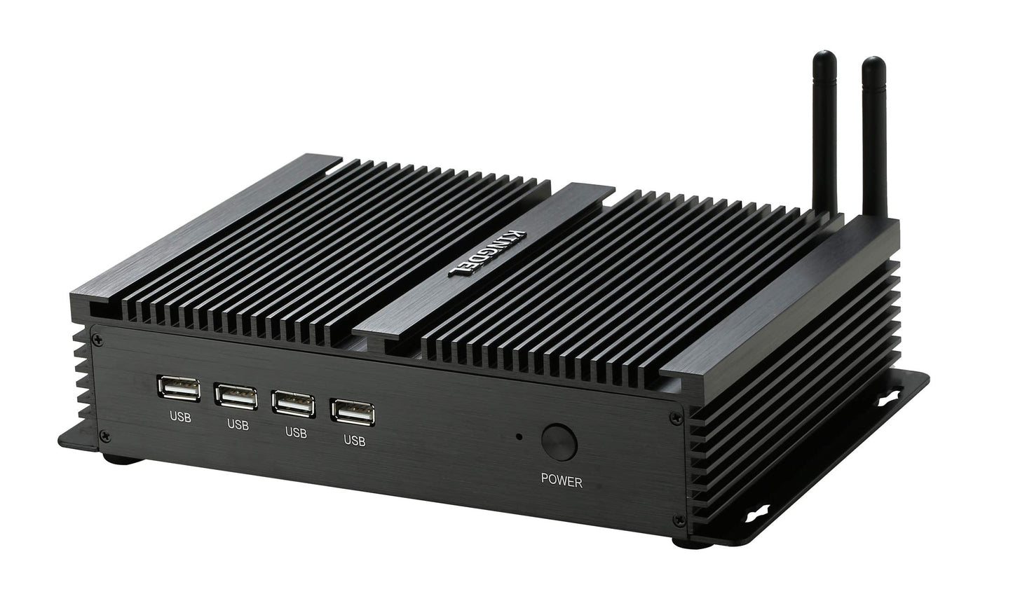 Kingdel Industrial Pc, Fanless Mini Desktop Computer With Celeron Dual Core Cpu, 8Gb Ram, 128Gb Ssd, 2Xnics, 4Xcom Rs232, Hd Por