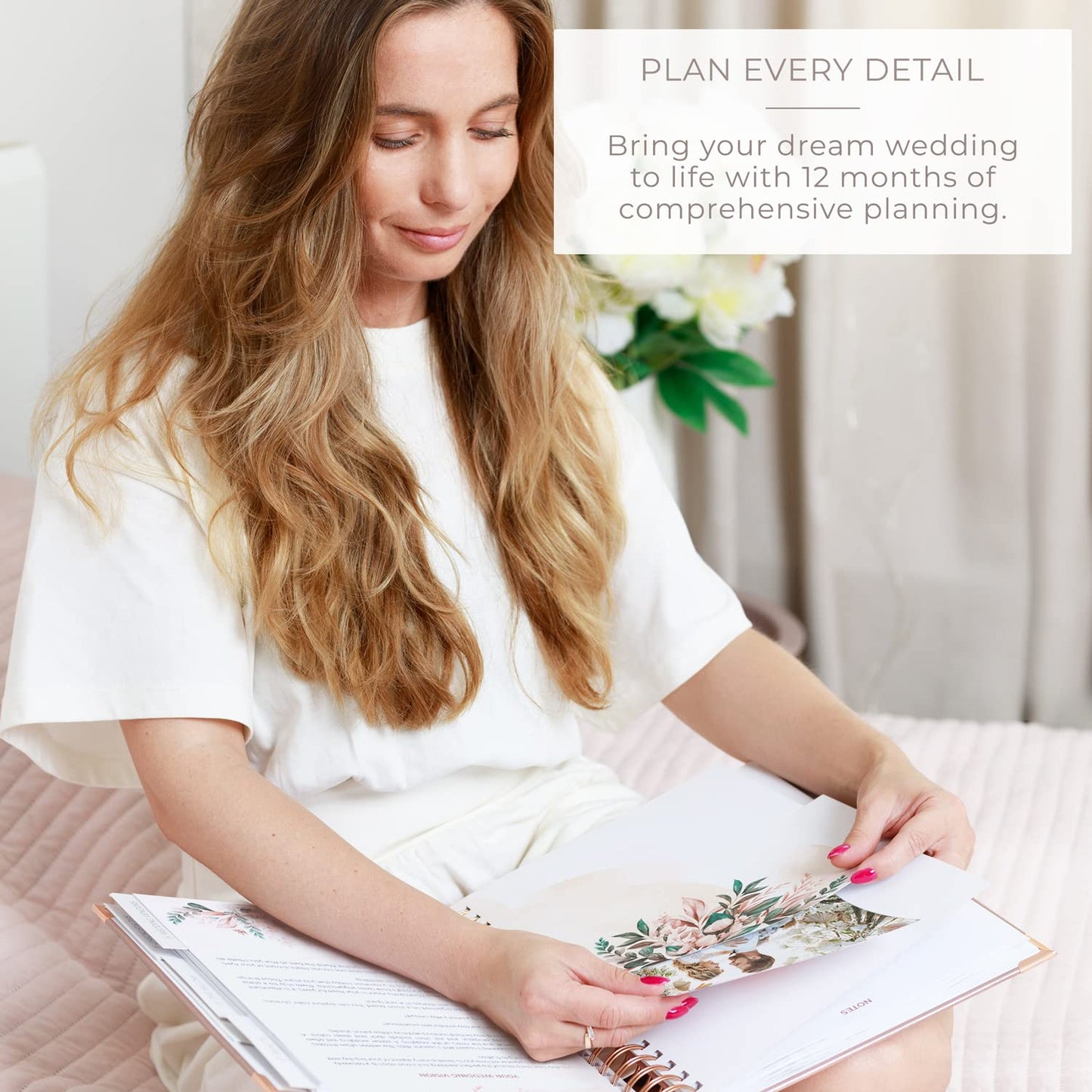 Clever Fox Wedding Planner – Notebook Organizer for Bride – Wedding Planning Binder Book with Pockets – Engagements Gift, 10x11″ (Rose Gold)